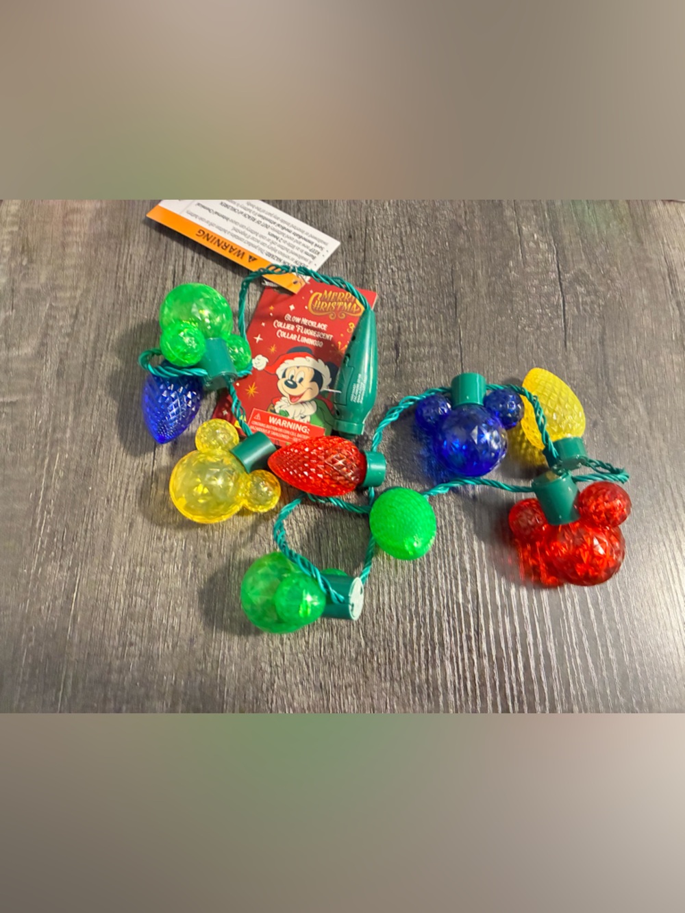 Walt Disney World Christmas Necklace Lights